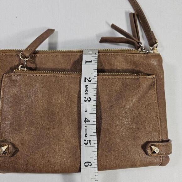 Antique Kraft Front Zipper Cross Body Purse Bag - Picture 12 of 12